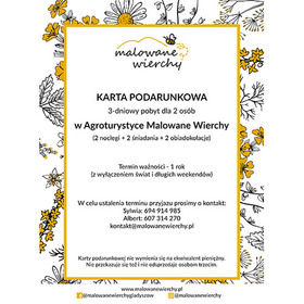 Karta podarunkowa - 3 dniowa dla 2 osób