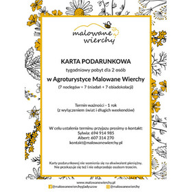 Karta podarunkowa - tygodniowa dla 2 osób